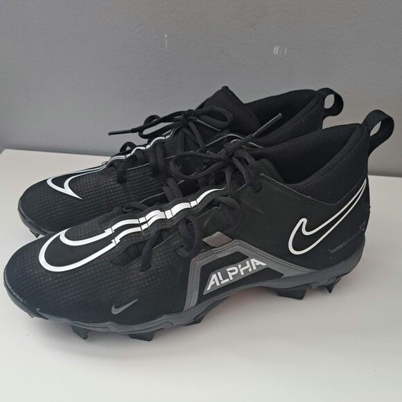 Nike Other - Nike Alpha Menace 3 Shark Football Black Cleats Men's 11